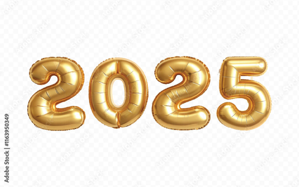 abstract 3d 2025 text made with high resolution different premium golden colour hellium in topview balloons isolated on white background abstract 3d 2025 text made with high resolution different premium golden colour hellium in topview balloons isolated on white background
