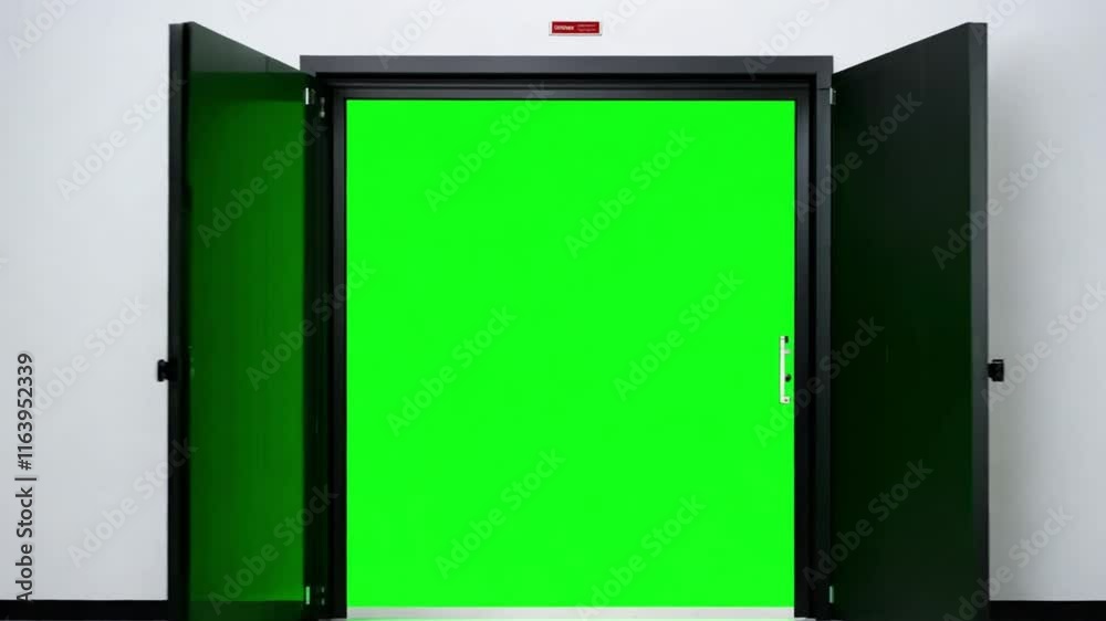 Black Door, Green screen door, open the door. generative ai Black Door, Green screen door, open the door. generative ai