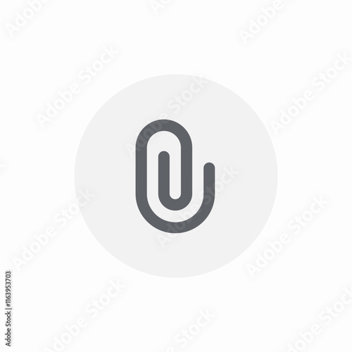 attachment paperclip icon sign vector