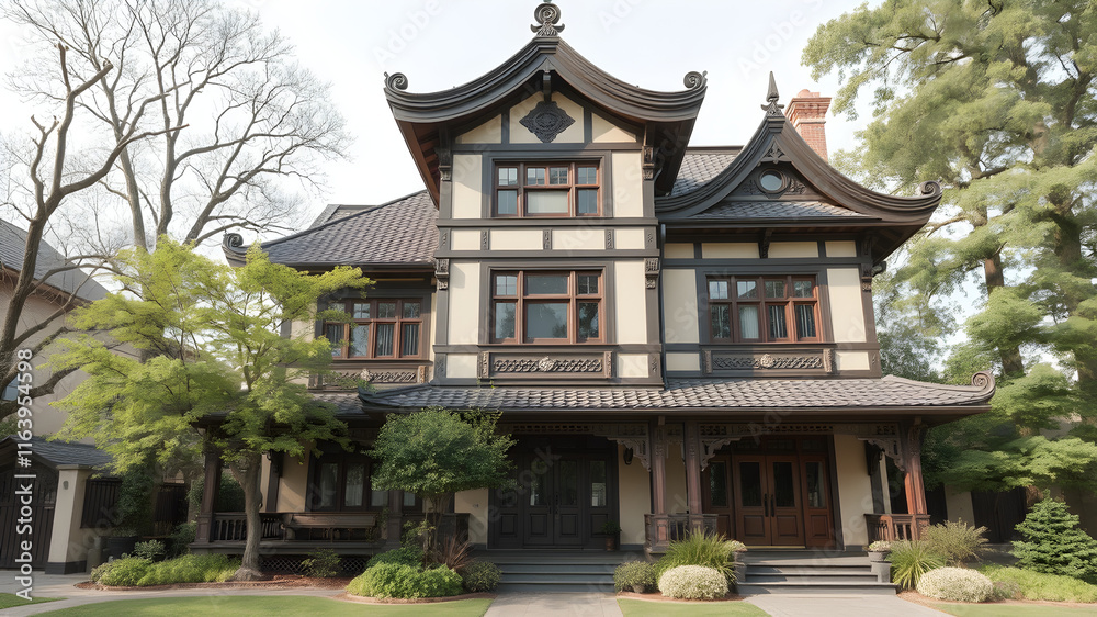 an Asian inspired Victorian era house an Asian inspired Victorian era house