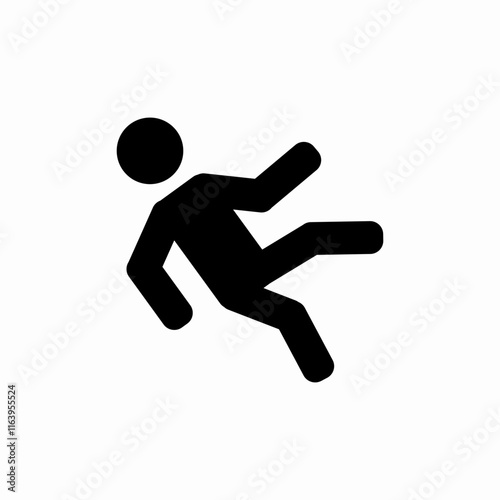falling man icon sign vector