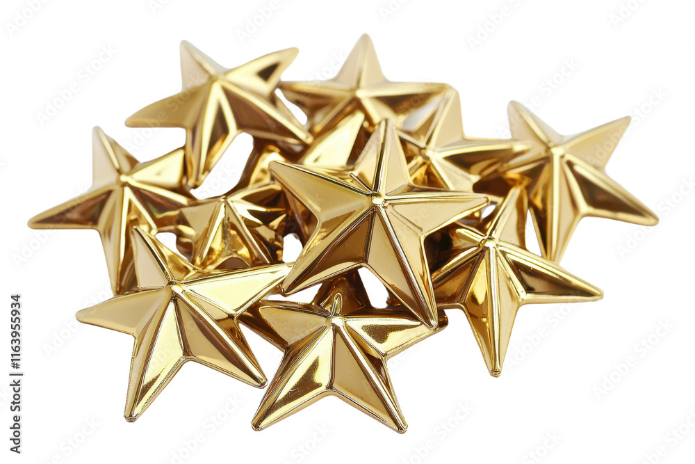 A collection of shiny golden stars arranged in a clustered formation. A collection of shiny golden stars arranged in a clustered formation.