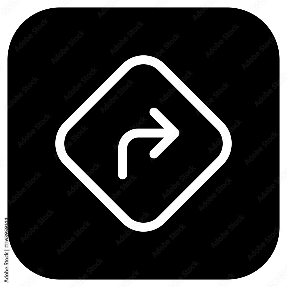 Editable turn right vector icon. Map, location, navigation. Part of a big icon set family. Perfect for web and app interfaces, presentations, infographics, etc Editable turn right vector icon. Map, location, navigation. Part of a big icon set family. Perfect for web and app interfaces, presentations, infographics, etc
