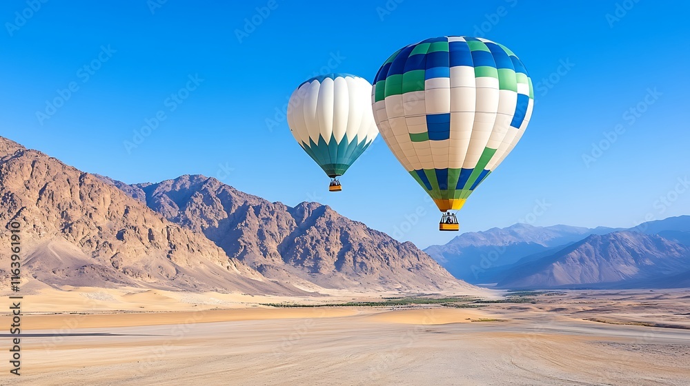 Hot Air Balloons Desert Landscape Adventure Hot Air Balloons Desert Landscape Adventure