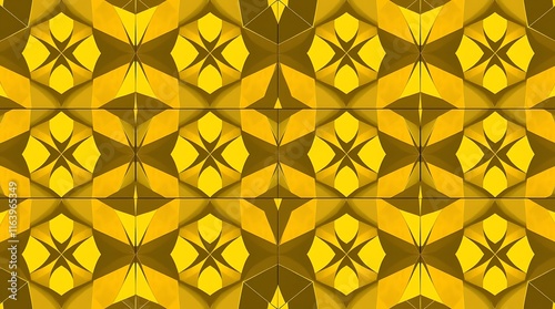 Golden Geometric Pattern: Abstract seamless texture with luxurious gold hues and intricate geometric designs. Perfect for backgrounds, wallpapers, and design projects. 