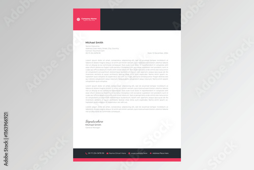 Minimalist Healthcare Cover Letter or Letterhead Design Template