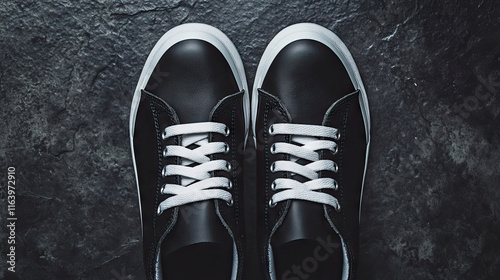 Black and white sneakers