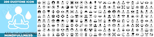 Mindfullness Duotone Editable Icons set.