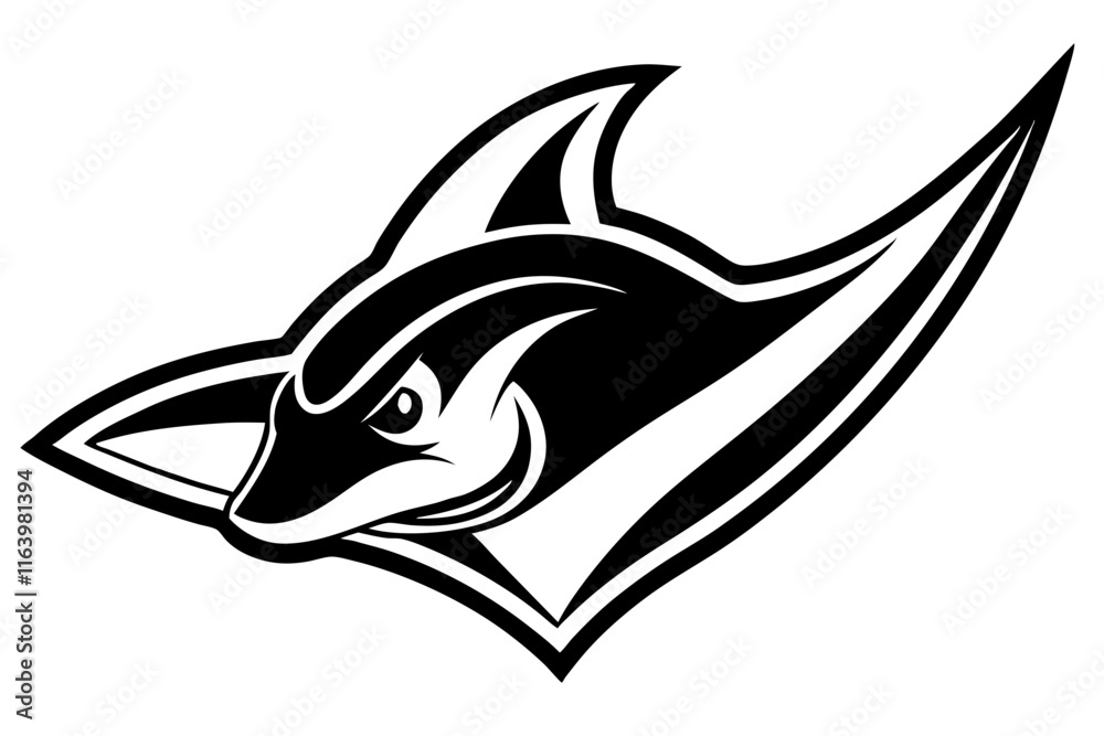 Fototapeta premium ocean stingray logo