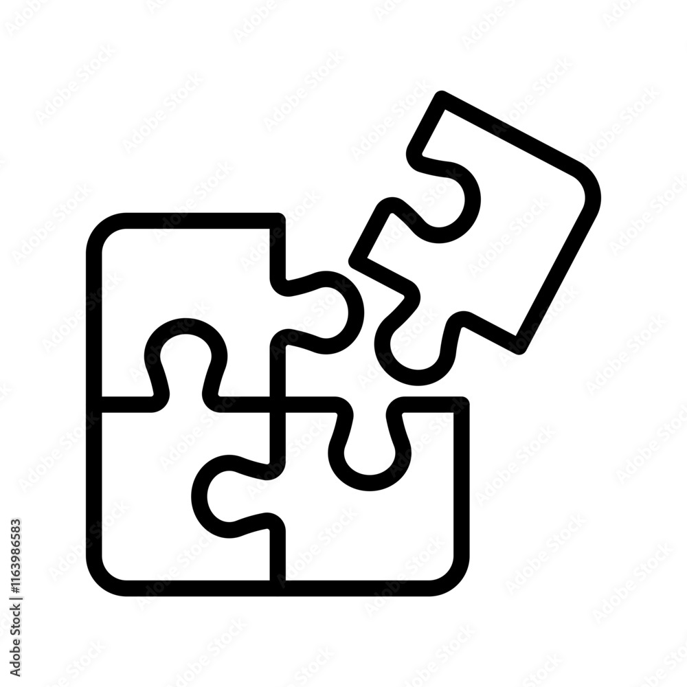 Puzzle icon vector image. Suitable for mobile apps, web apps and print media. Puzzle icon vector image. Suitable for mobile apps, web apps and print media.