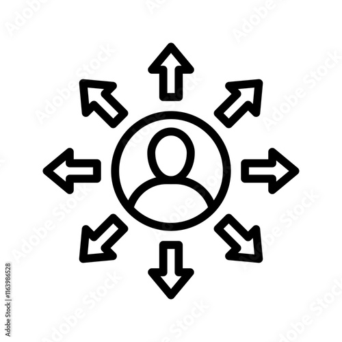 Influence icon vector image. Suitable for mobile apps, web apps and print media.