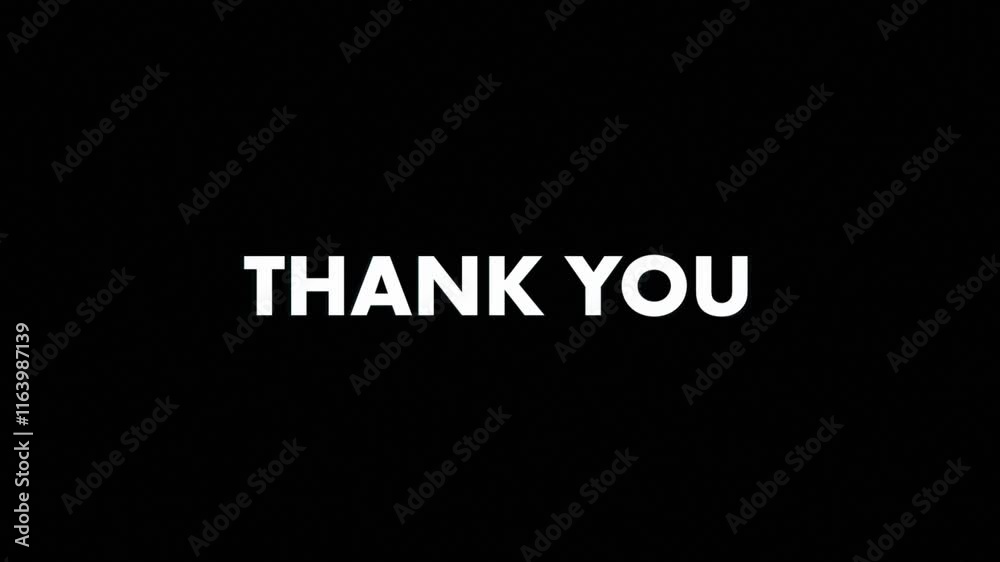 thank you text animation with 3d chrome effect thank you text animation with 3d chrome effect