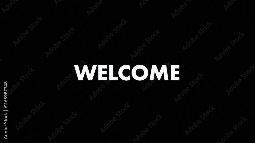 futuristic chrome welcome text animation futuristic chrome welcome text animation