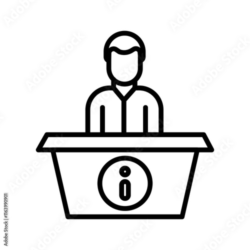 Information Desk Vector Icon