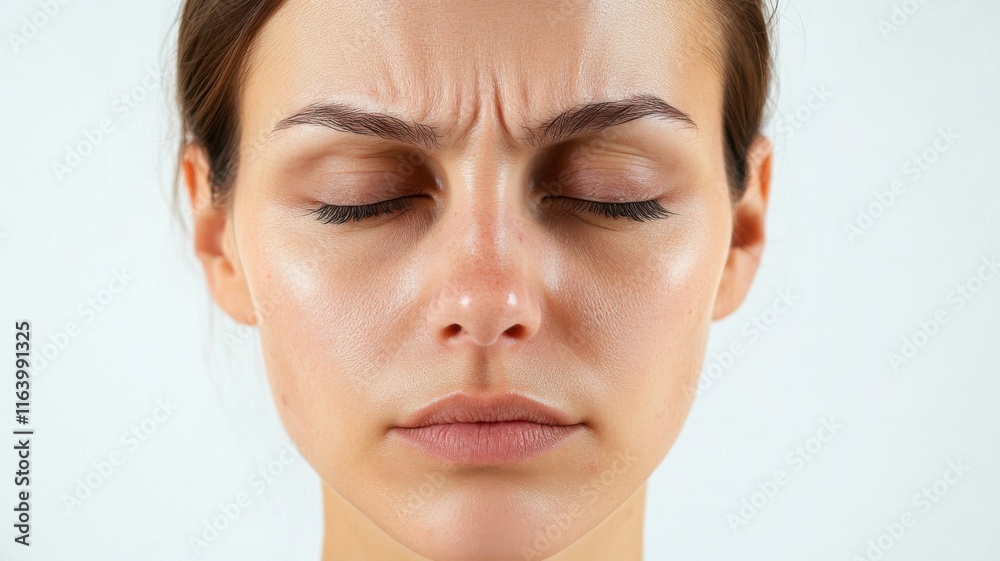 Emotional portrait capturing stress and reflection studio setting photography close-up human emotion Emotional portrait capturing stress and reflection studio setting photography close-up human emotion