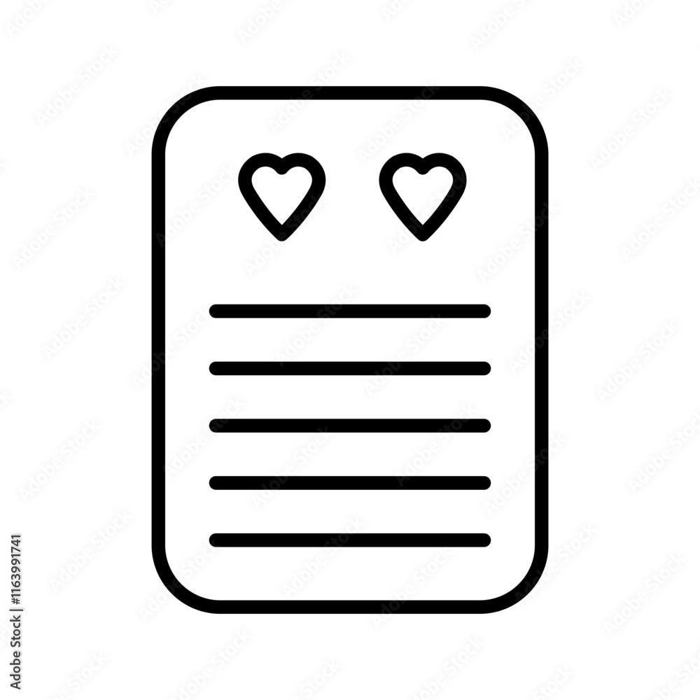 Love notes Vector Icon Love notes Vector Icon