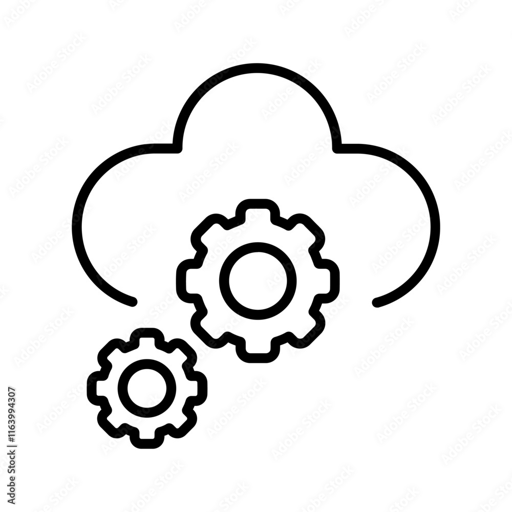 Cloud Orchestration Vector Icon Cloud Orchestration Vector Icon