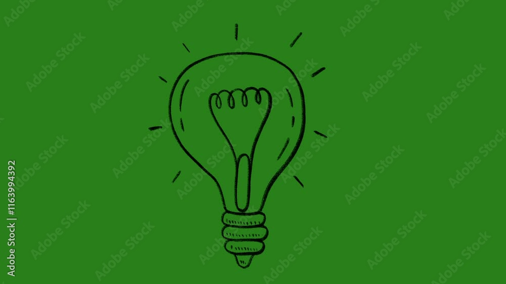 light bulb hand drawn animation light bulb hand drawn animation