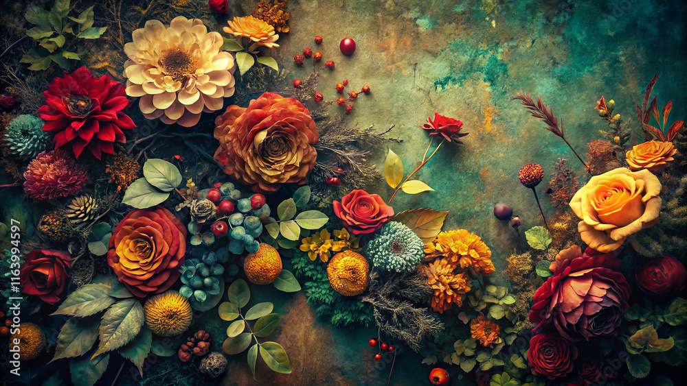 custom made wallpaper toronto digitalVibrant floral arrangement with rich colors and textures, perfect for decor