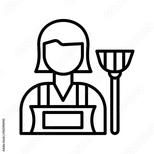 Housekeeper Vector Icon