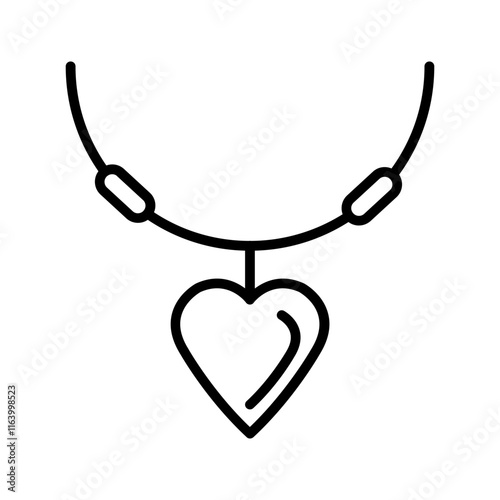 Heart Shaped Locket Vector Icon