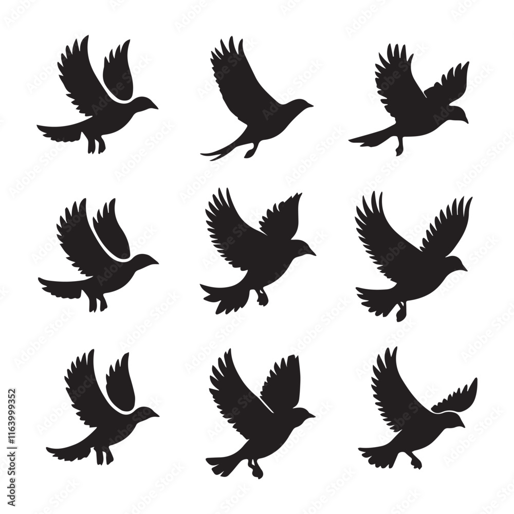 Silhouettes of birds Flying Bird Silhouette A flock of flying birds isolated bird flying tattoo Silhouettes of birds Flying Bird Silhouette A flock of flying birds isolated bird flying tattoo