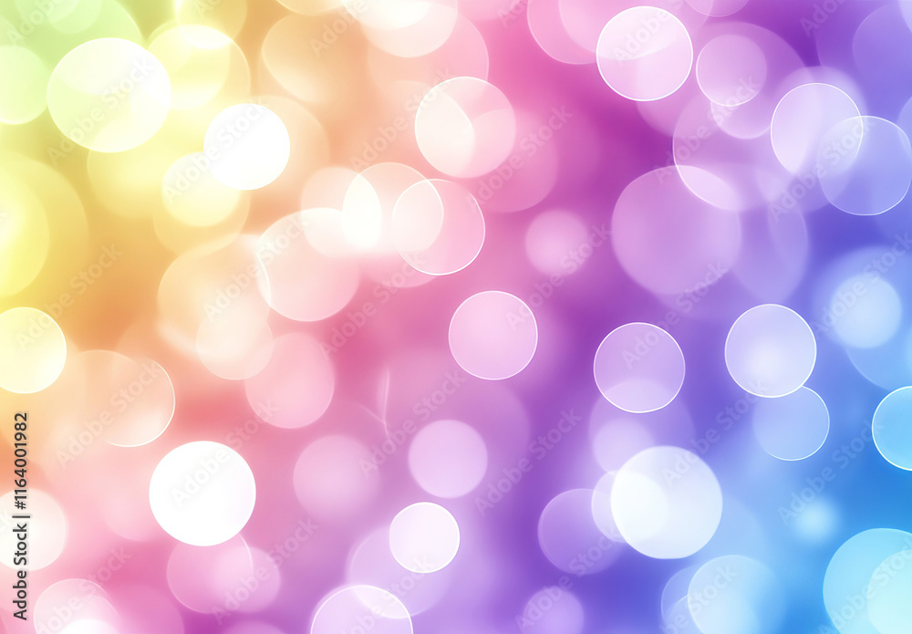 Fototapeta premium A pastel rainbow gradient forms a dreamy backdrop. The soothing colors invite tranquility, perfect for serene designs and visuals.