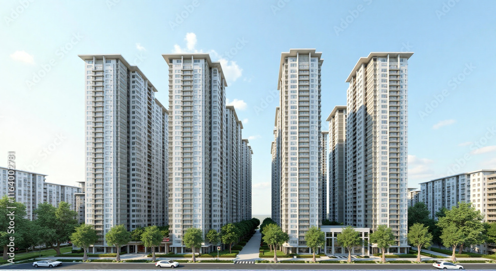 Obraz premium skyscrapers, city, building, skyline, skyscraper, architecture, urban, downtown, cityscape, sky, buildings, business, tower, construction, skyscrapers, view, singapore, office, day, apartment, chicago
