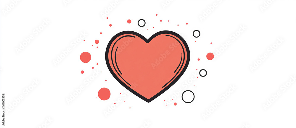 A simple line drawing of a heart, created with a single thick black outline. This minimalist and adorable design is isolated on a white background with a red and pink color palette for added charm. A simple line drawing of a heart, created with a single thick black outline. This minimalist and adorable design is isolated on a white background with a red and pink color palette for added charm.