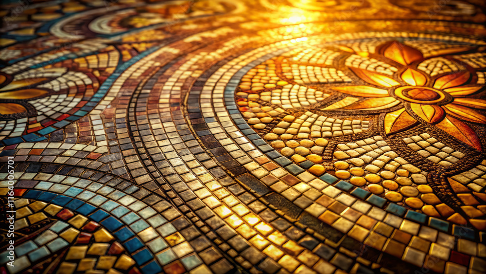 Obraz premium vibrant mosaic pattern with warm colors and intricate designs