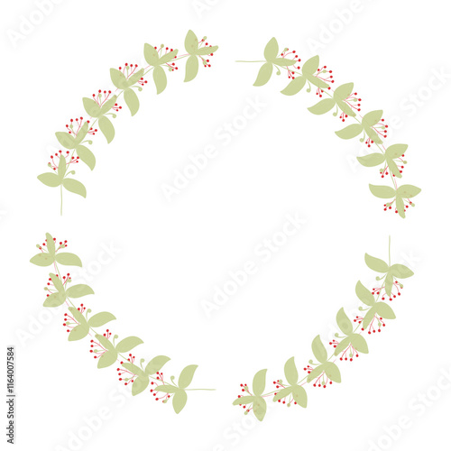 Hand drawn flower wreath illustration photo