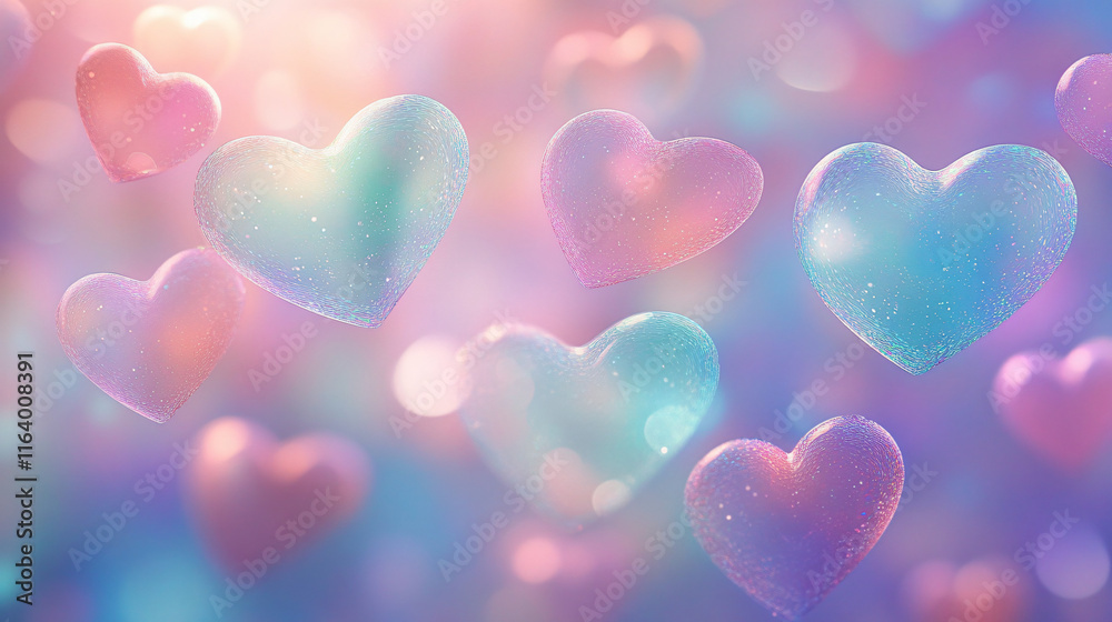 A whimsical pastel heart background perfect for Valentine's Day, invitations, and romantic events, evoking calmness and affection. A whimsical pastel heart background perfect for Valentine's Day, invitations, and romantic events, evoking calmness and affection.