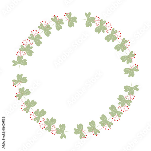 Hand drawn flower wreath illustration photo