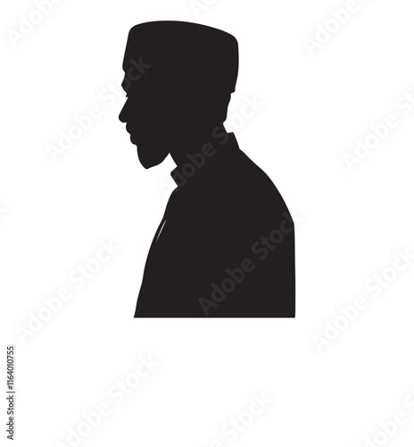 Muslim Man Silhouette Vector illustration 