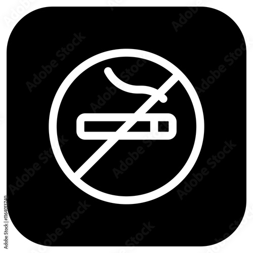 Editable no smoking sign  vector icon. Part of a big icon set family. Perfect for web and app interfaces, presentations, infographics, etc