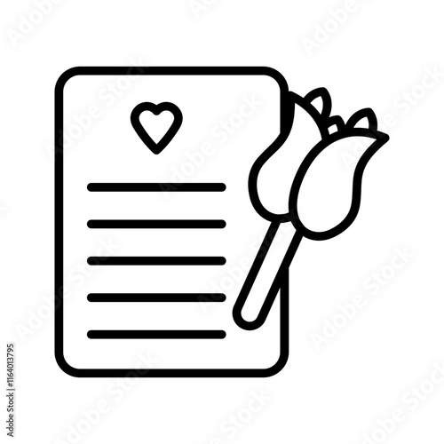 Love poem Vector Icon