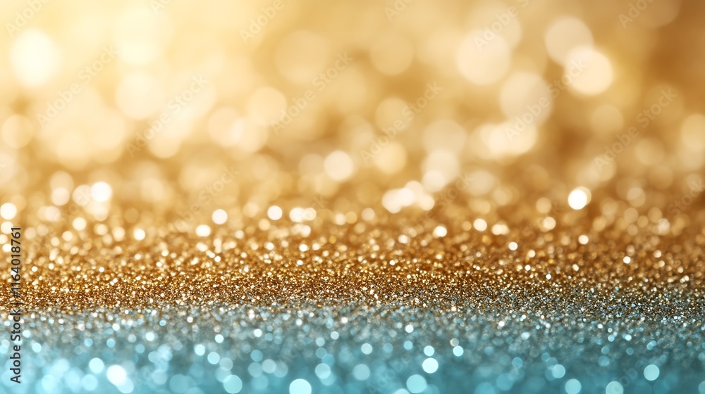 Golden and Teal Glitter Sparkle Background Golden and Teal Glitter Sparkle Background