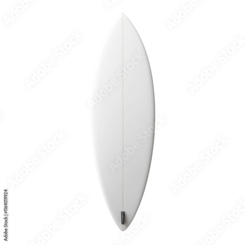 Clean White Surfboard Isolated on a Black Background for Design photo