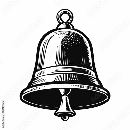 Christmas Silver bell Black silhouette