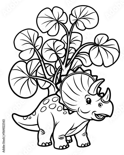 Wallpaper Mural Dinosaur coloring page for kids vector illustration on white background Torontodigital.ca