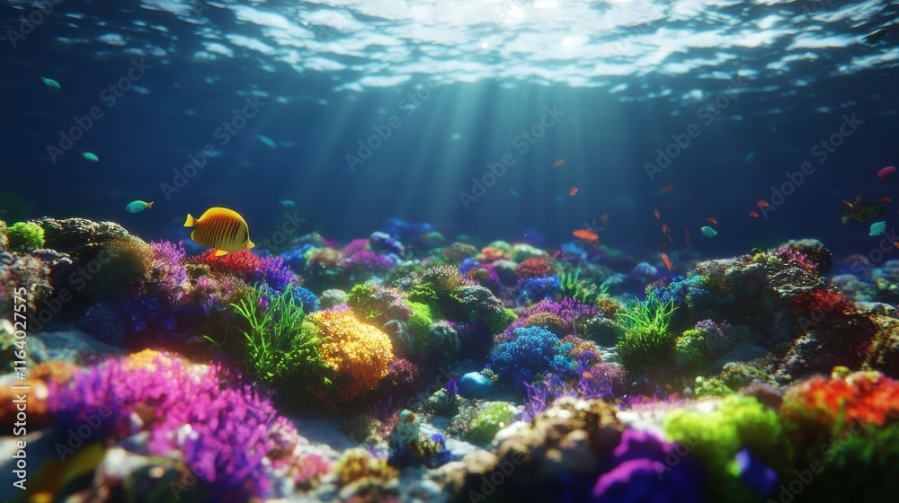 Fototapeta premium Vibrant Coral Reefs with Diverse Marine Life