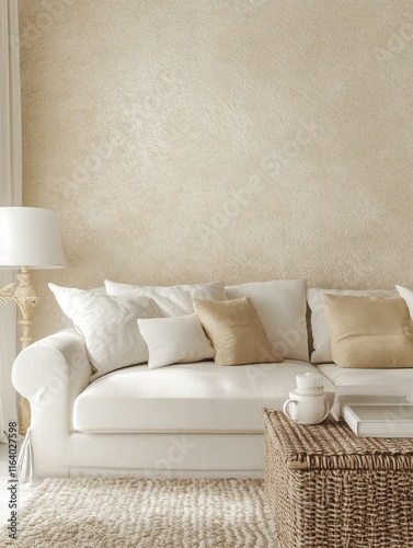 Cozy Living Room Interior Design with Neutral Tones