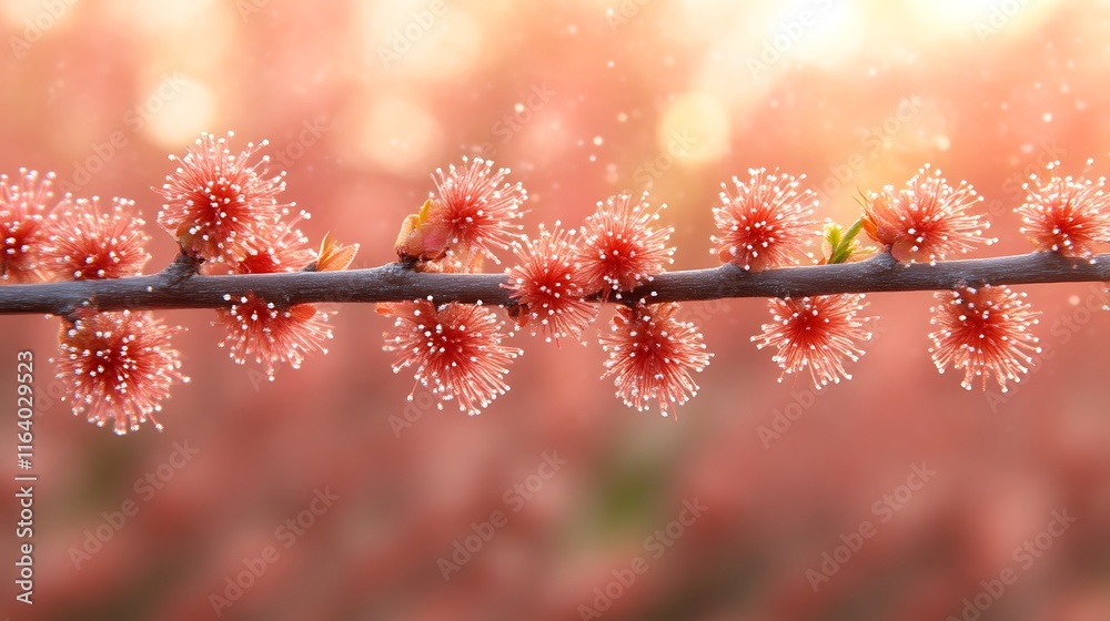 Fototapeta premium Delicate pink blossoms on a branch in springtime