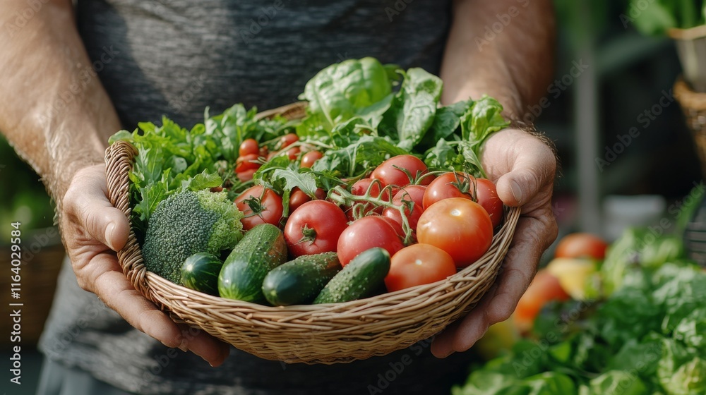 Fototapeta premium Fresh Harvest of Garden Vegetables