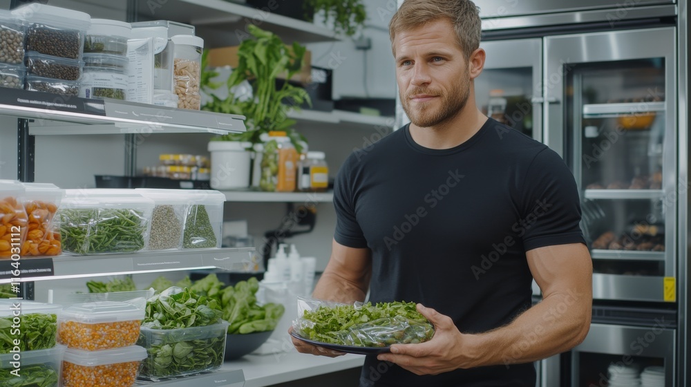 Man Preparing Delicious Meal in Kitchen Man Preparing Delicious Meal in Kitchen