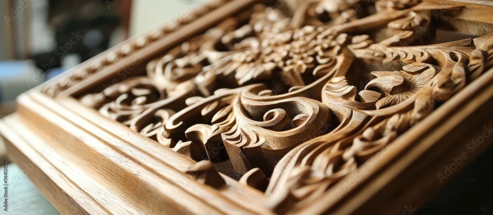 Intricately carved wooden picture frame ideal for displaying cherished memories and enhancing home decor elegance Intricately carved wooden picture frame ideal for displaying cherished memories and enhancing home decor elegance