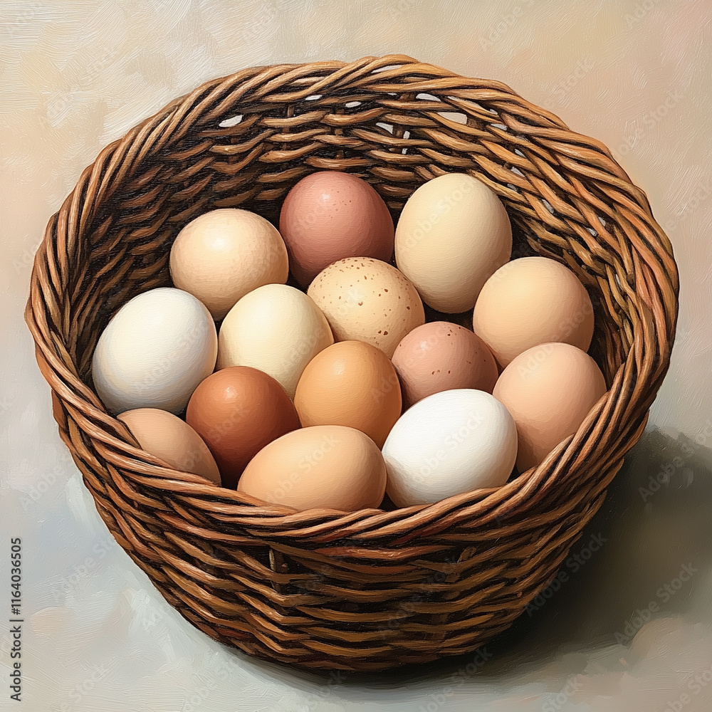 custom made wallpaper toronto digitalRustic Farm Fresh Eggs in Straw Nest with Warm Tones