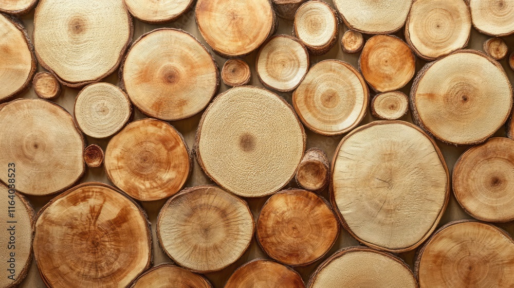 Natural wood log texture background with circular patterns showcasing tree rings and organic design elements for rustic decor and design projects Natural wood log texture background with circular patterns showcasing tree rings and organic design elements for rustic decor and design projects