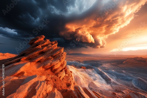 A haunting image of Masada under a stormy sky, with ominous clouds and dramatic lighting highlighting the ancient ruins