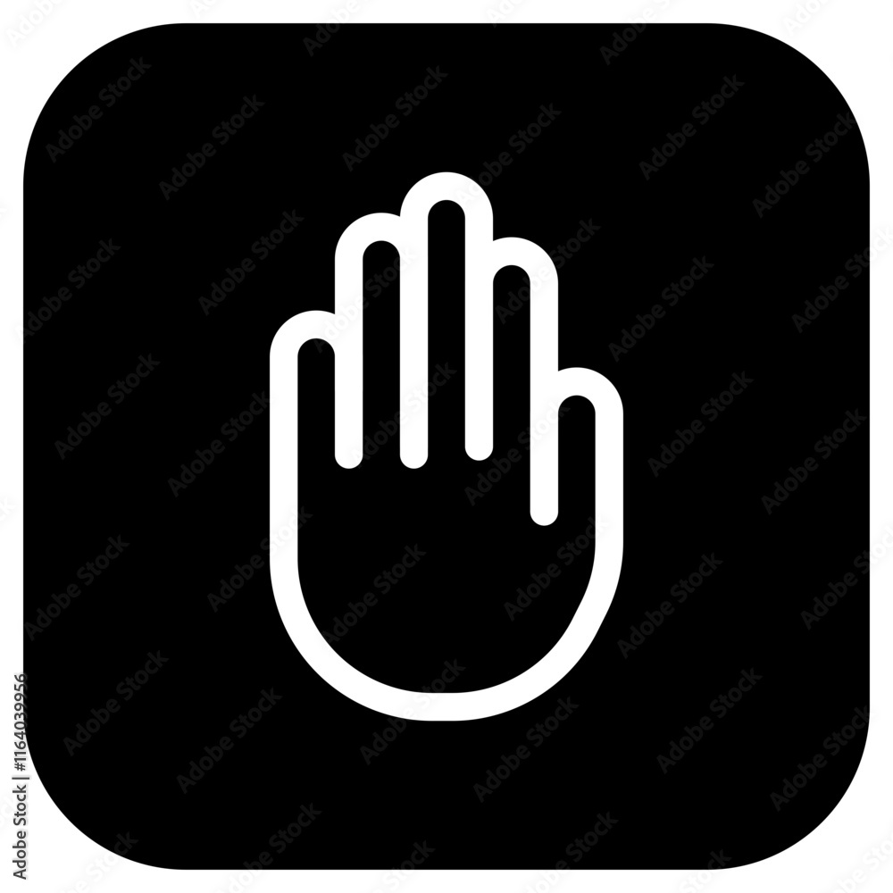 Obraz premium Editable stop, sign language vector icon. Part of a big icon set family. Perfect for web and app interfaces, presentations, infographics, etc